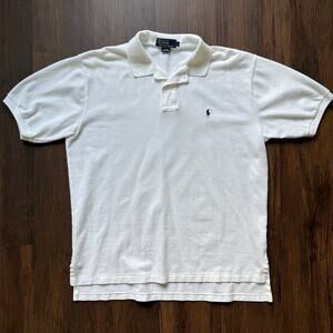 Polo Ralph Lauren White Cotton Polo Shirt Men’s Large